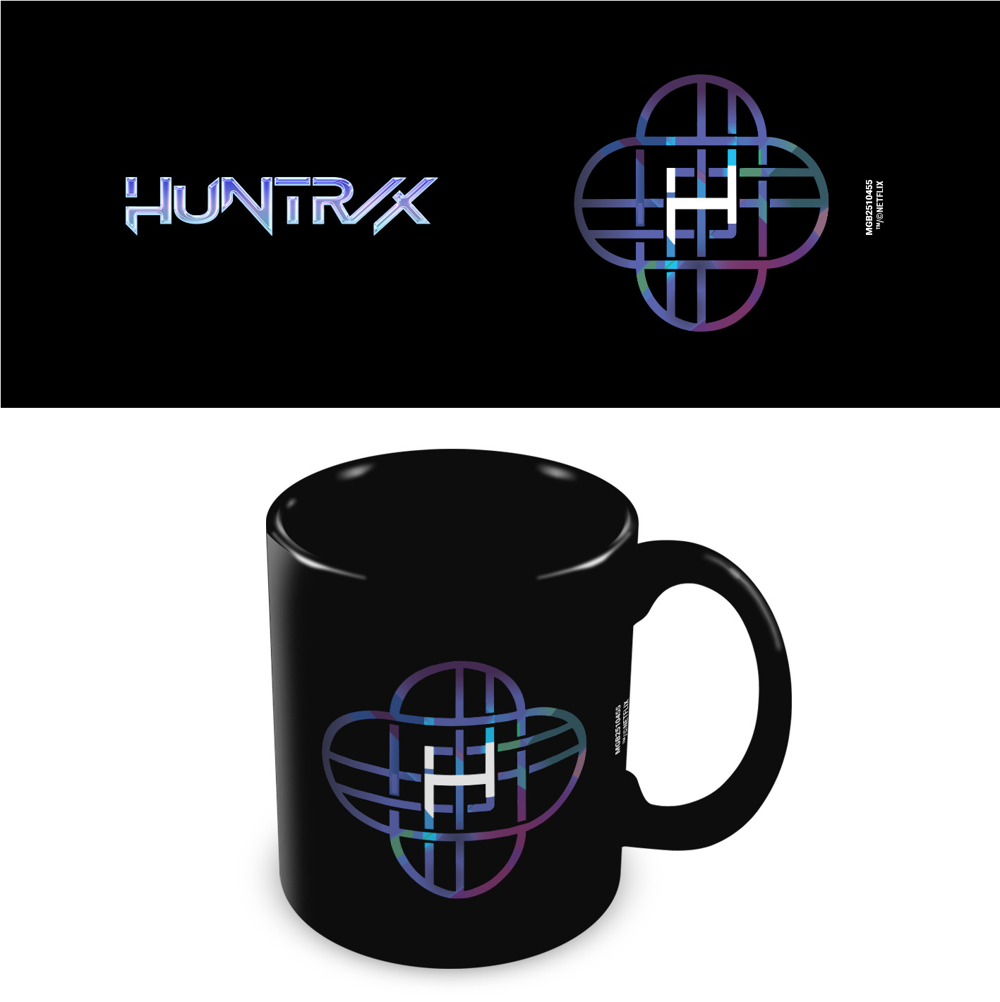 KPop Demon Hunters Mok Huntrix Logo Zwart 320 ml