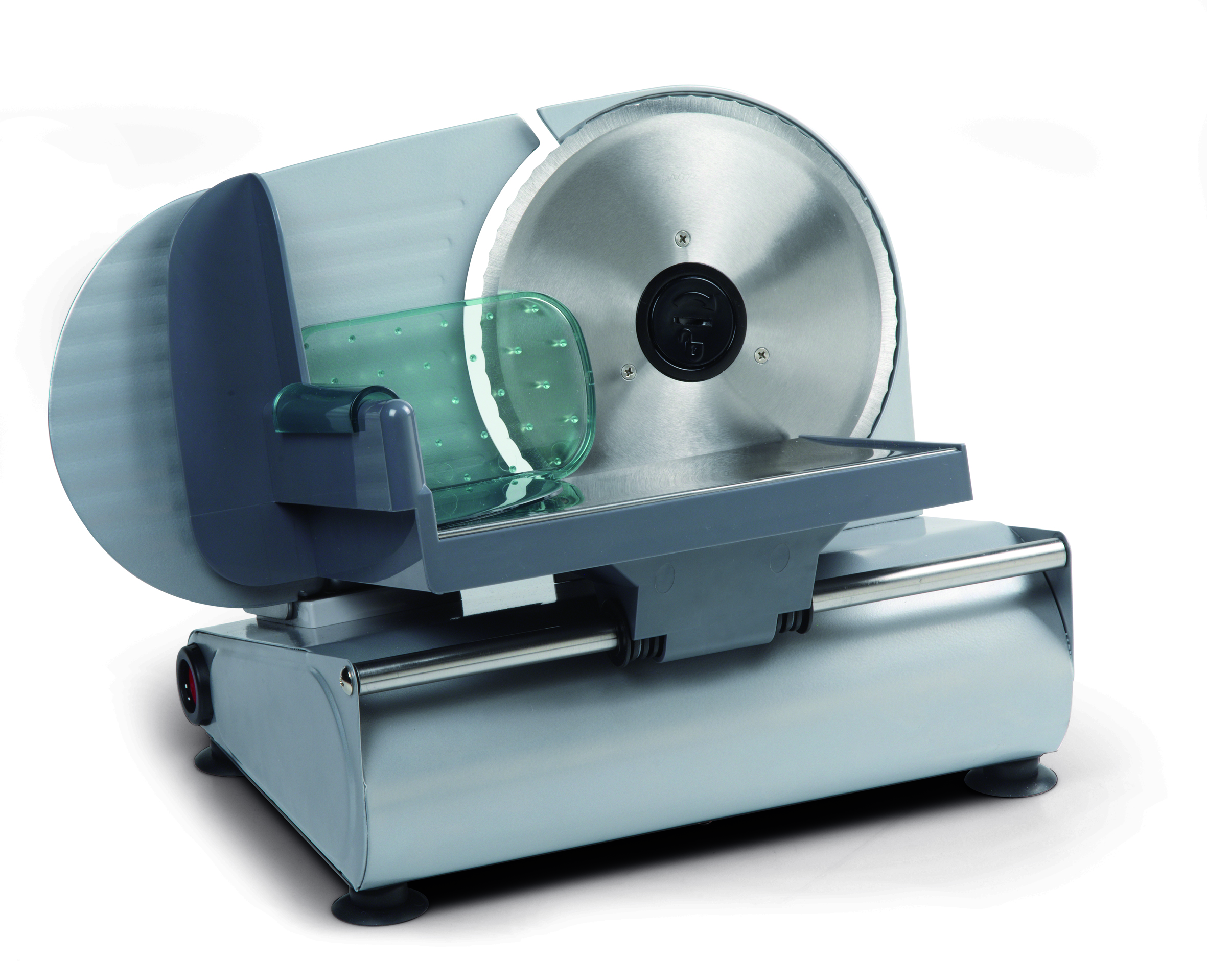 Inox Snijmachine 19 cm mes, 150 Watt, voor Brood, Vlees en Kaas