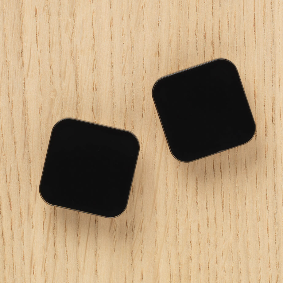 Naga Nord Magneten Vierkant Zwart 2 stuks - 2.5x2.5 cm