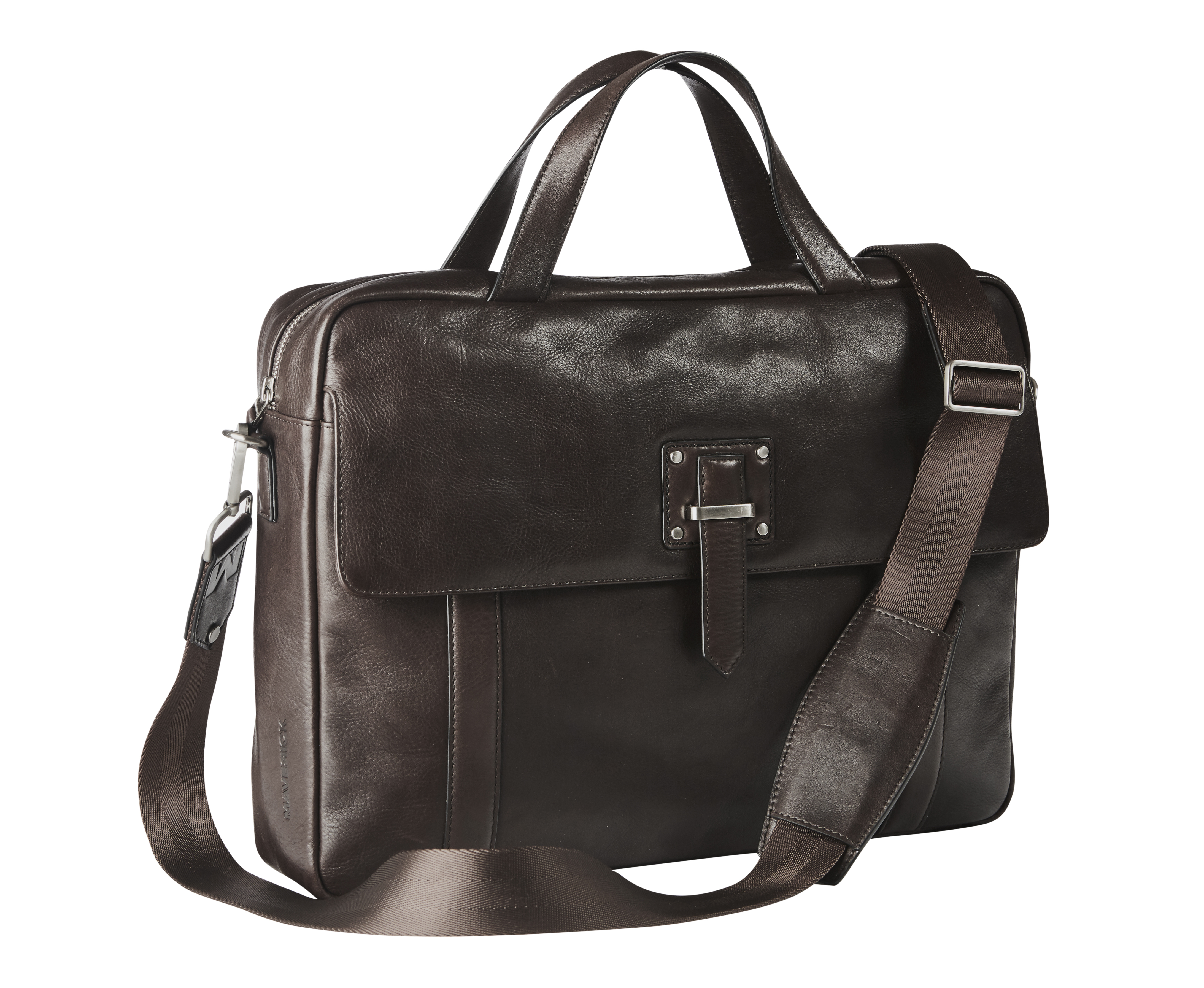Maverick Business Tas MB Bruin - Leder - met Laptopvak 15.6"