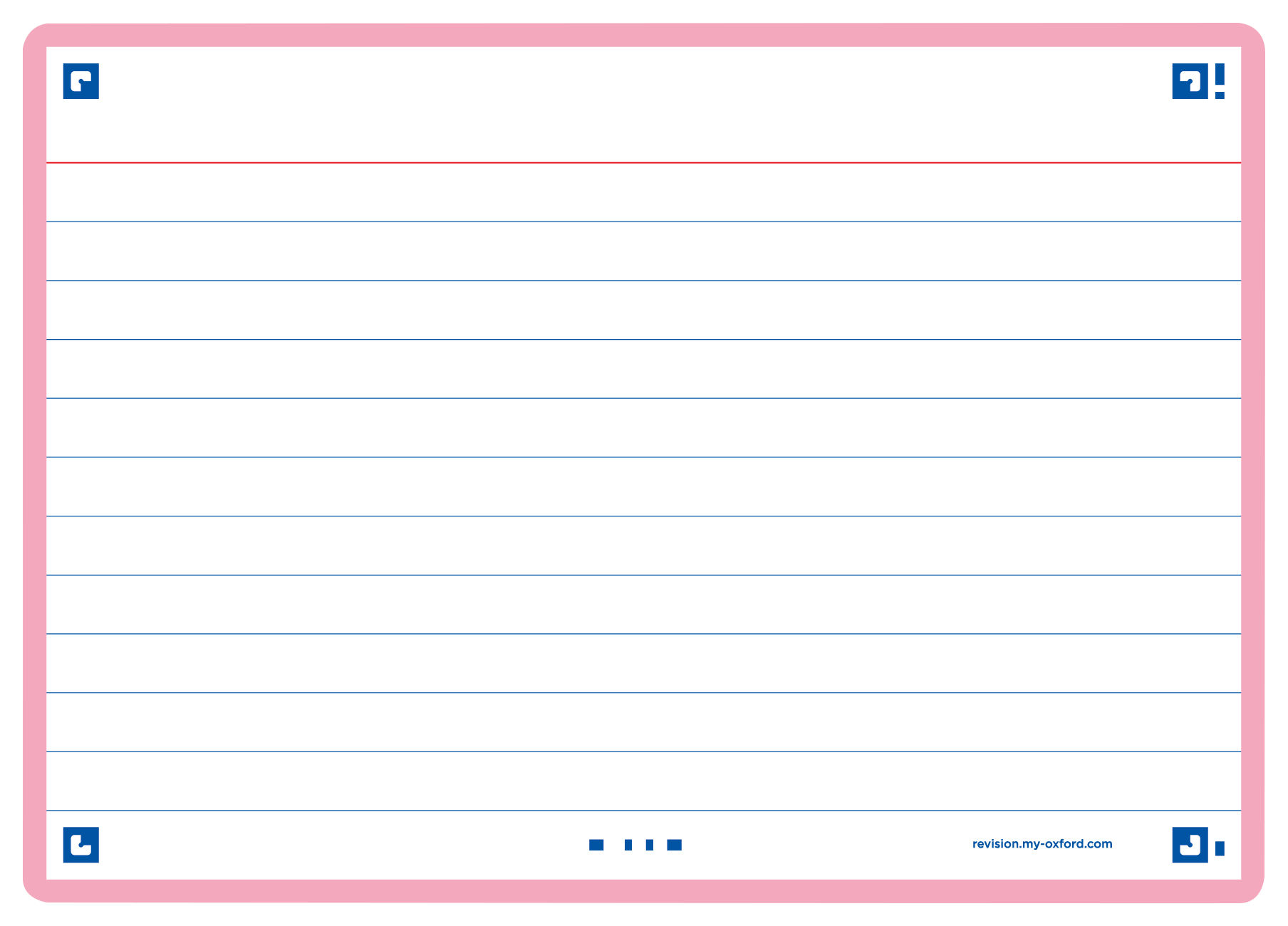 Oxford Flash 2.0 Flashcards 105x148mm Gelijnd - Roze - 80 Stuks - Scribzee