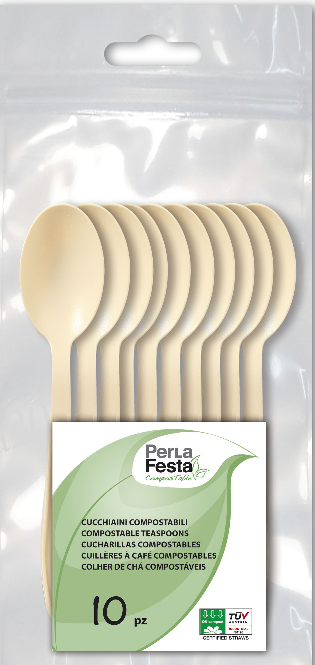 Perla Festa Koffielepel Naturel Composteerbaar 10 stuks