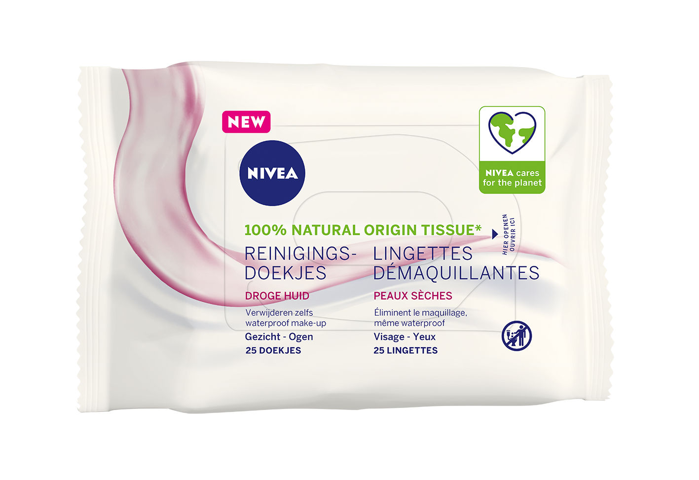 Nivea Reinigingsdoekjes droge Huid 25 stuks