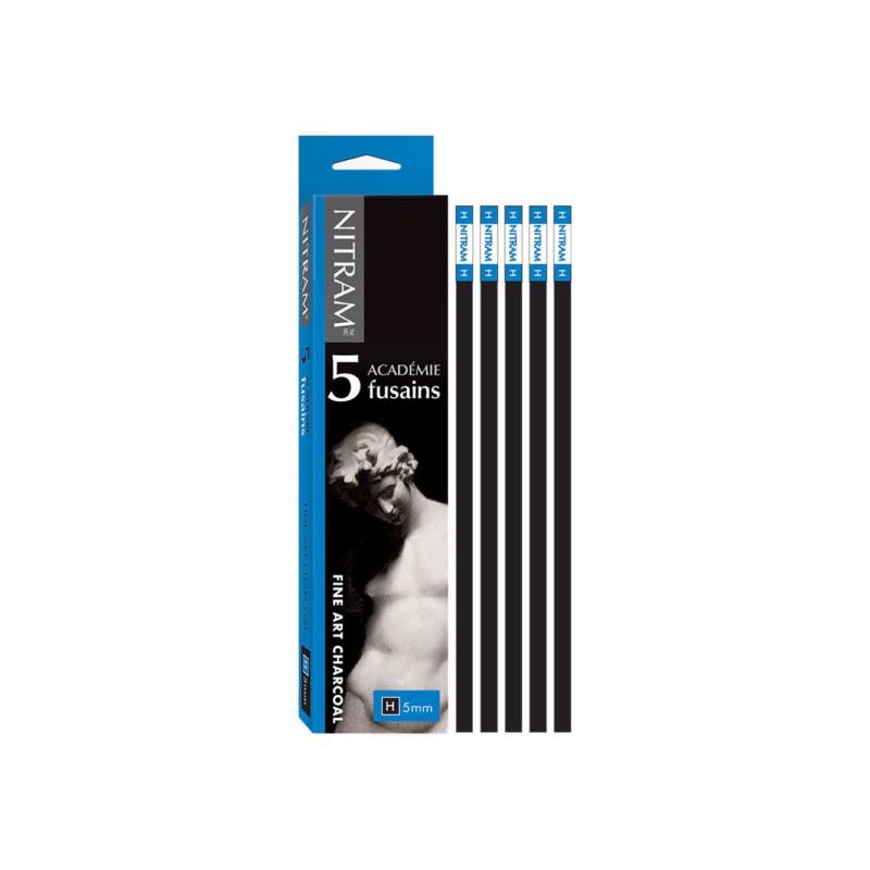 Nitram Houtskool Académie Fusains H Hard 5 stuks