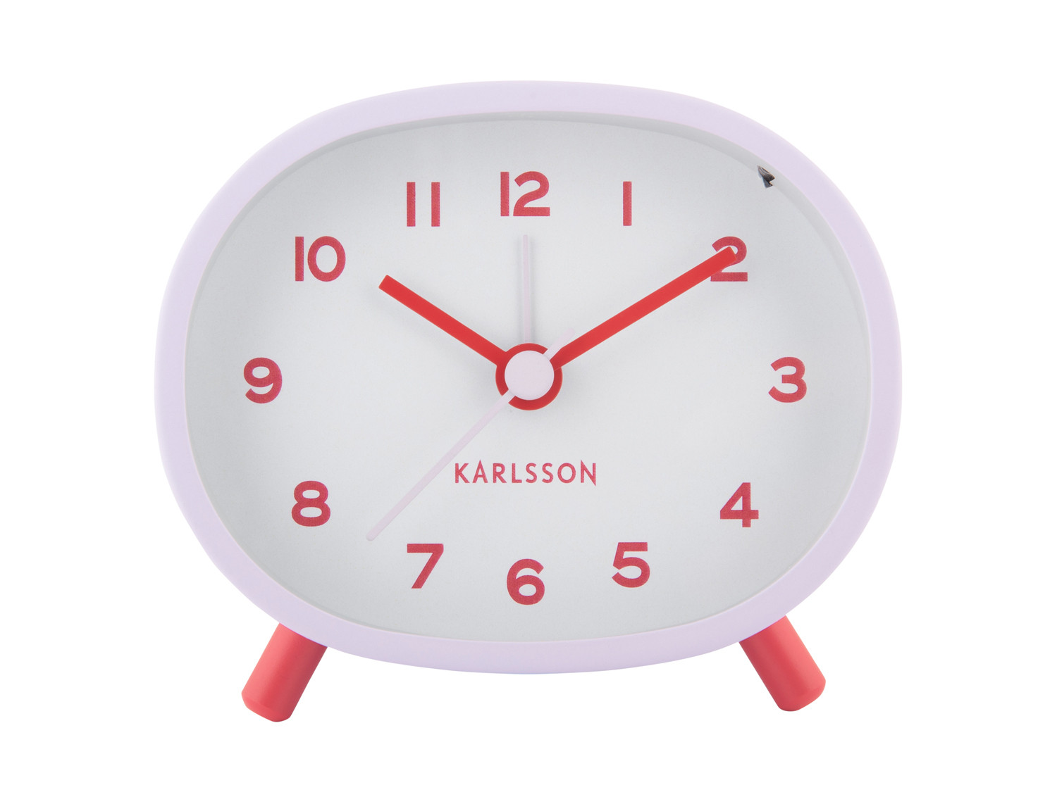 Karlsson Alarmklok Cheeky Oval Soft Purple 9.3x4x8 cm - Analoog