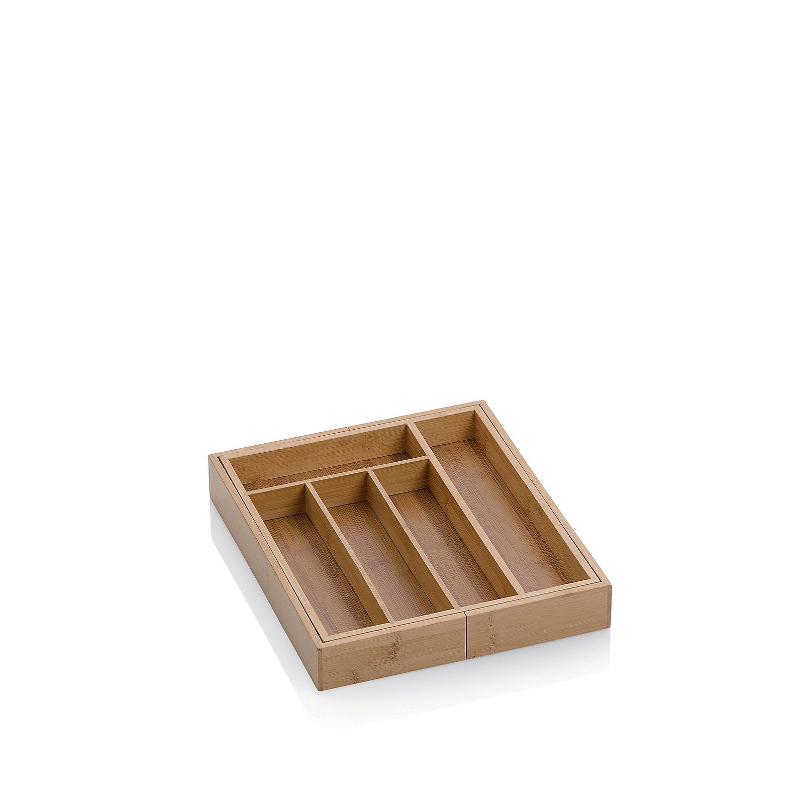 Kela Bestekbak Kalma Bamboe Bruin 28.5-39x33x5 cm - Uitschuifbaar