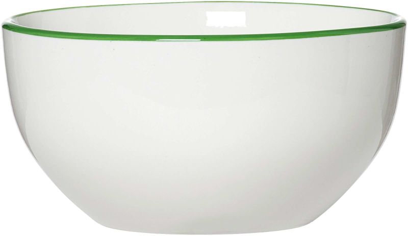 Ritzenhoff & Breker Bowl Adela Wit/Groen 600ml - Porselein - 14x7 cm