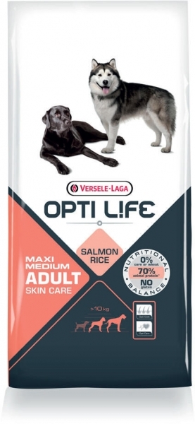 Opti-Life Adult Skin Care Medium & Maxi 12.5 kg - Hondenvoer