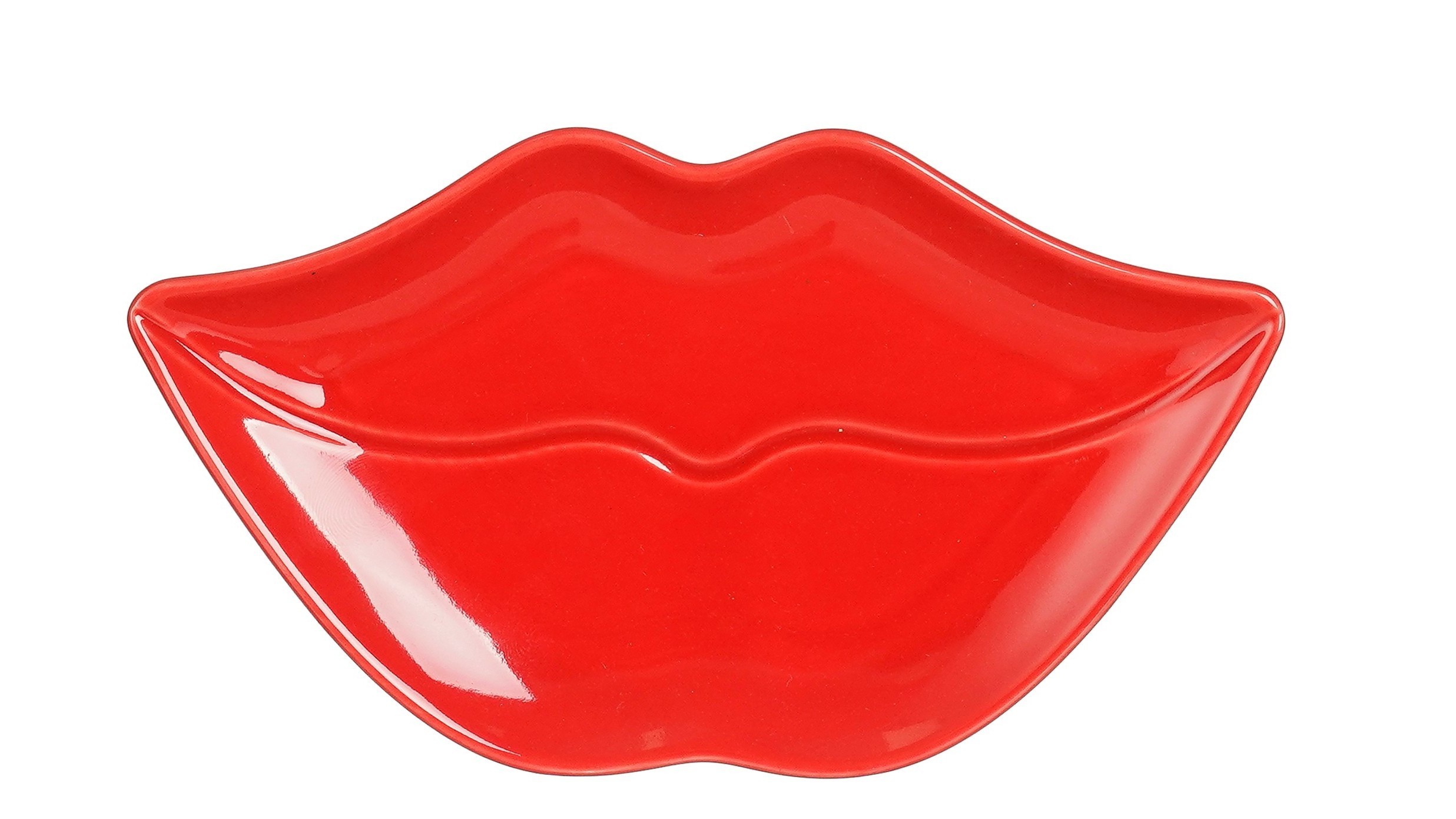 Mica Bord Lippen Rood 18x10 cm - Keramiek