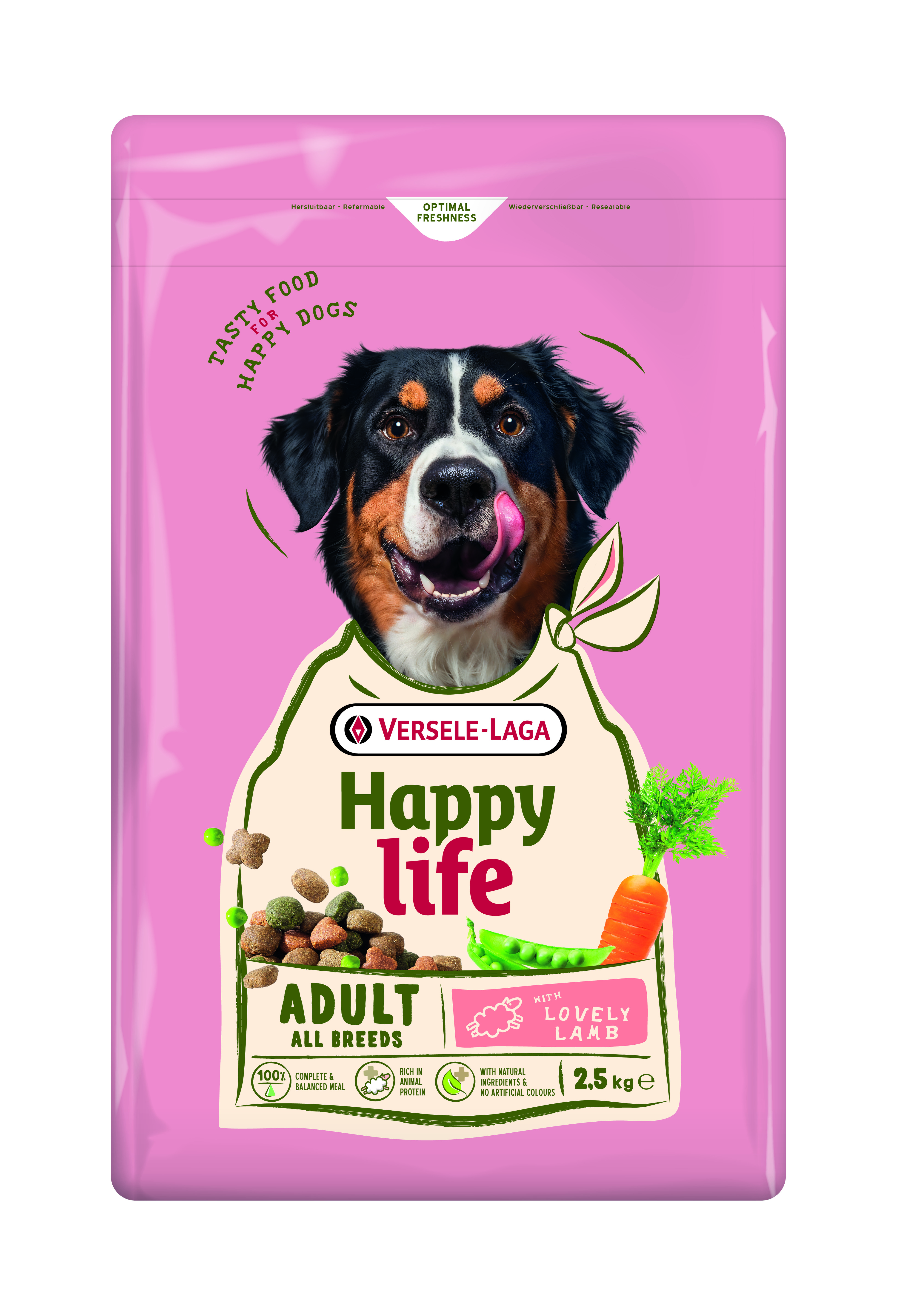 Versele-Laga Happy Life Adult Hondenvoer 2.5 kg met Lam