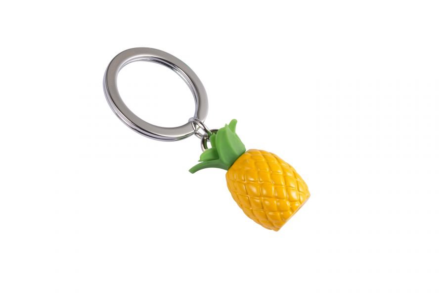 Chocli Sleutelhanger Ananas Geel / Silicone Groen