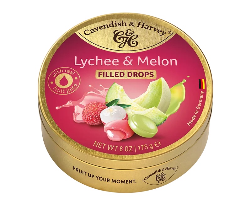 Cavendish & Harvey Filled Drops Lychee & Melon 175g