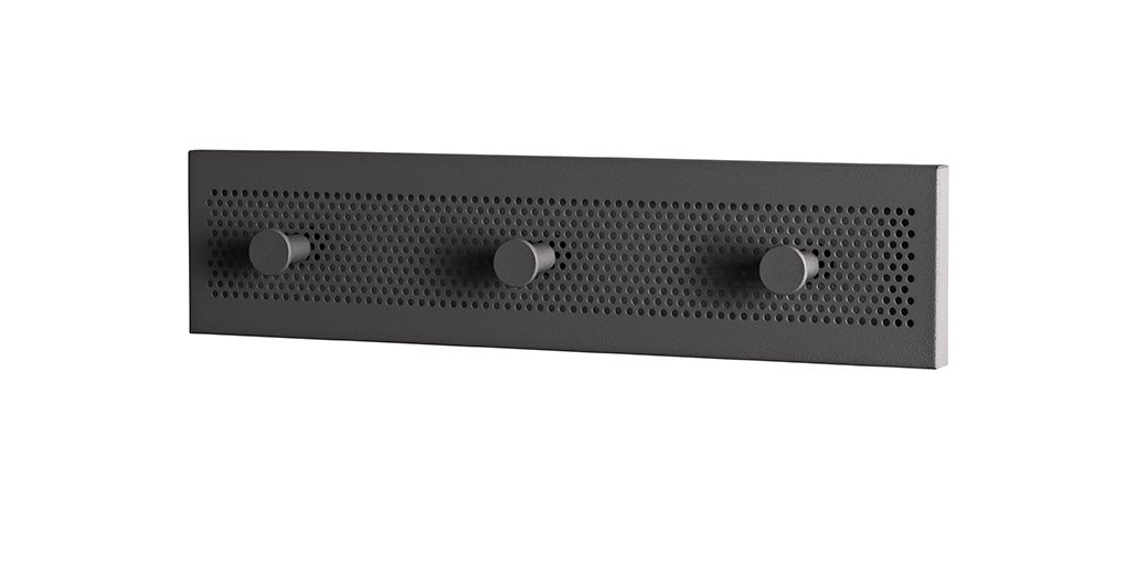 Wandkapstok Pedro 3 Zwart 34x8x4 cm met 3 Haken