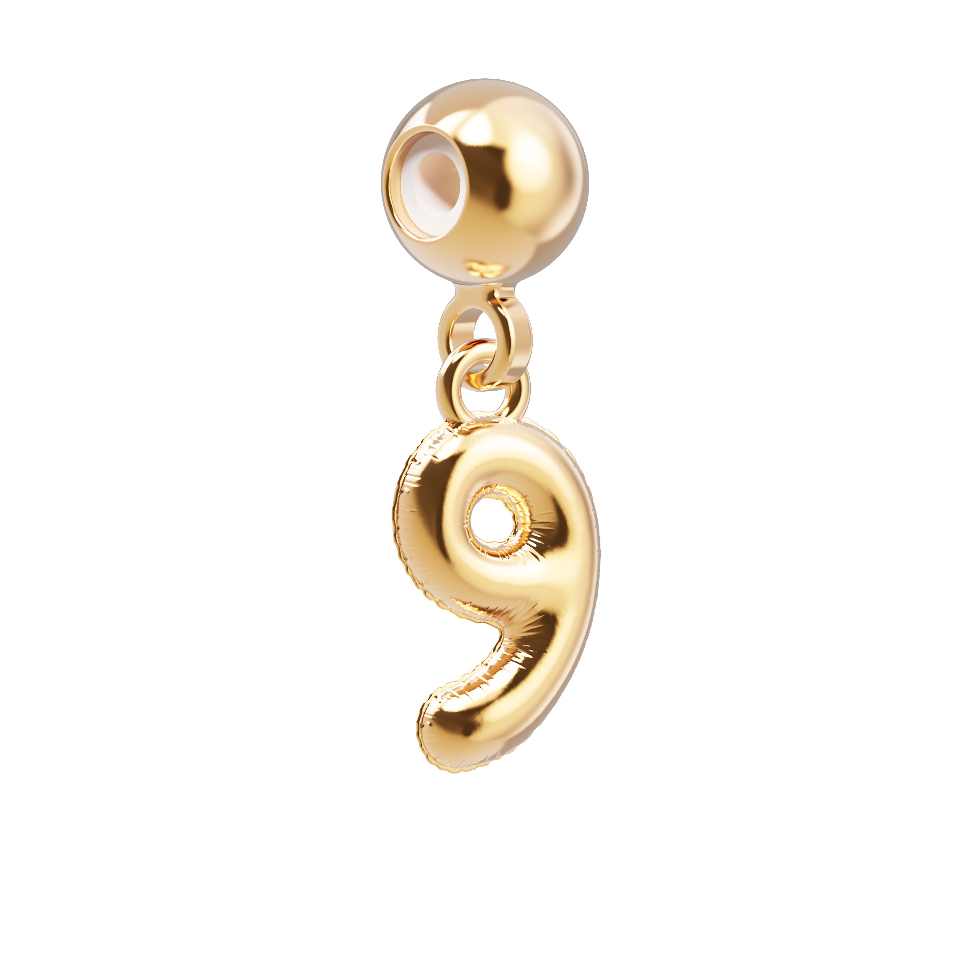 Chocli Charm Nummer 9 - 18K Gold Plated