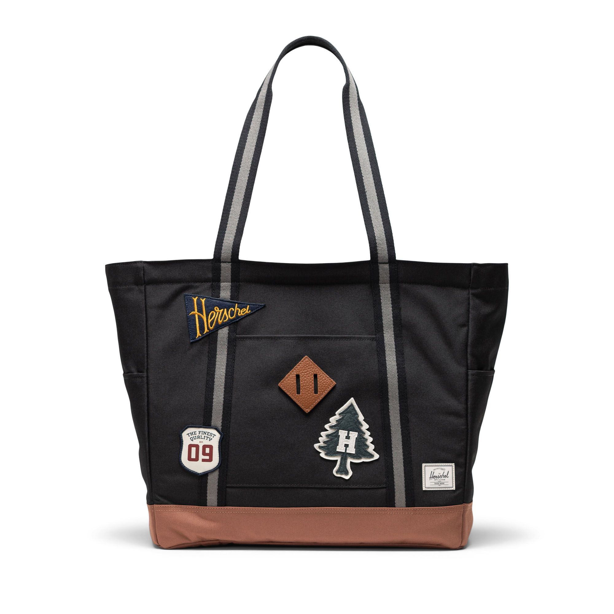 Herschel Heritage Tote Bag 24.5l Patches Black 36.5x14.5x38 cm