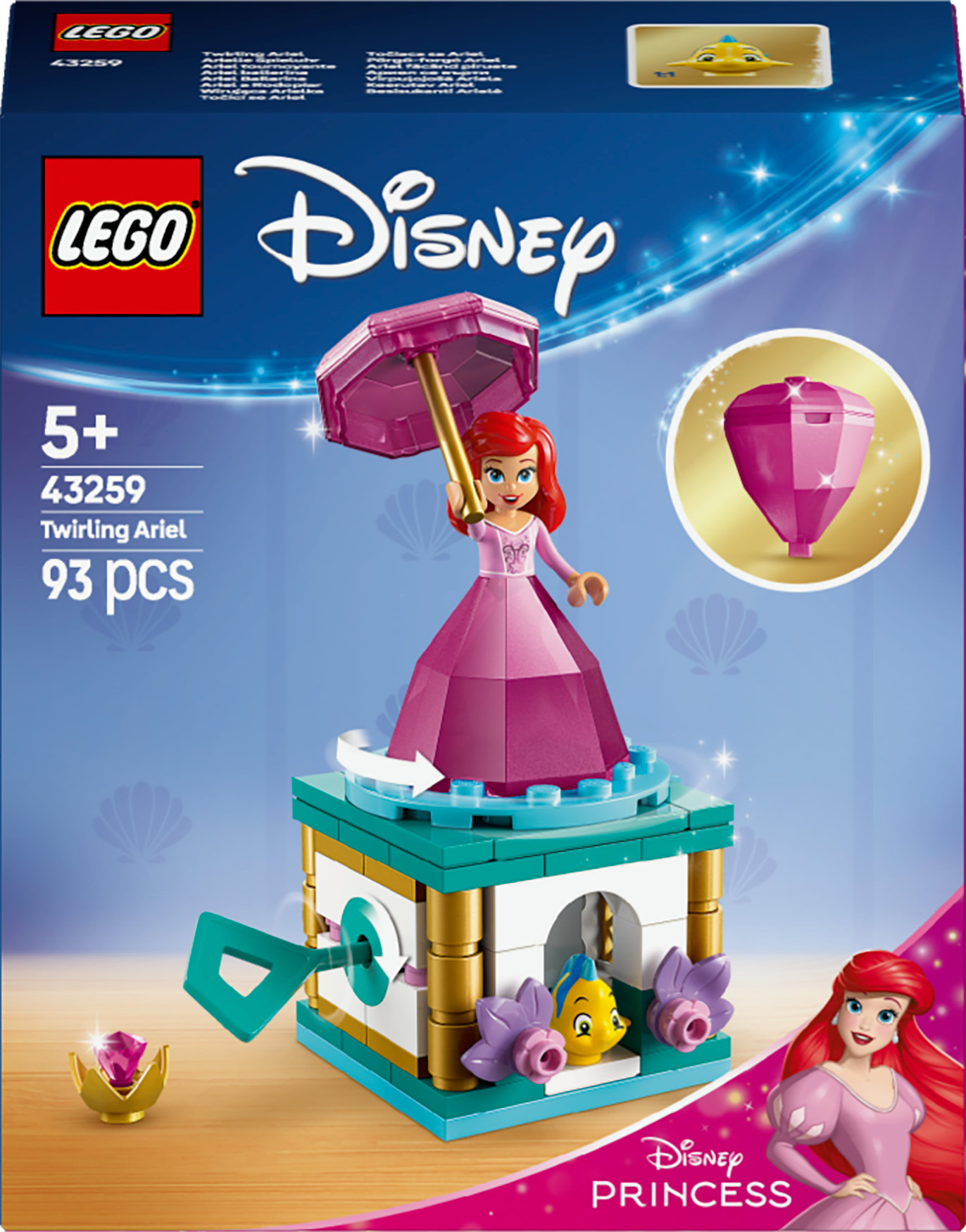LEGO Disney Princess 43259 Draaiende Ariël