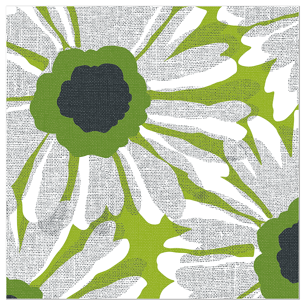 Artebene Servetten 33x33 cm Daisy Green - 20 stuks