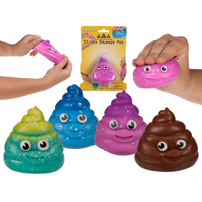 Sticky Squeeze Poo 6cm - assorti - prijs per stuk | 32118854