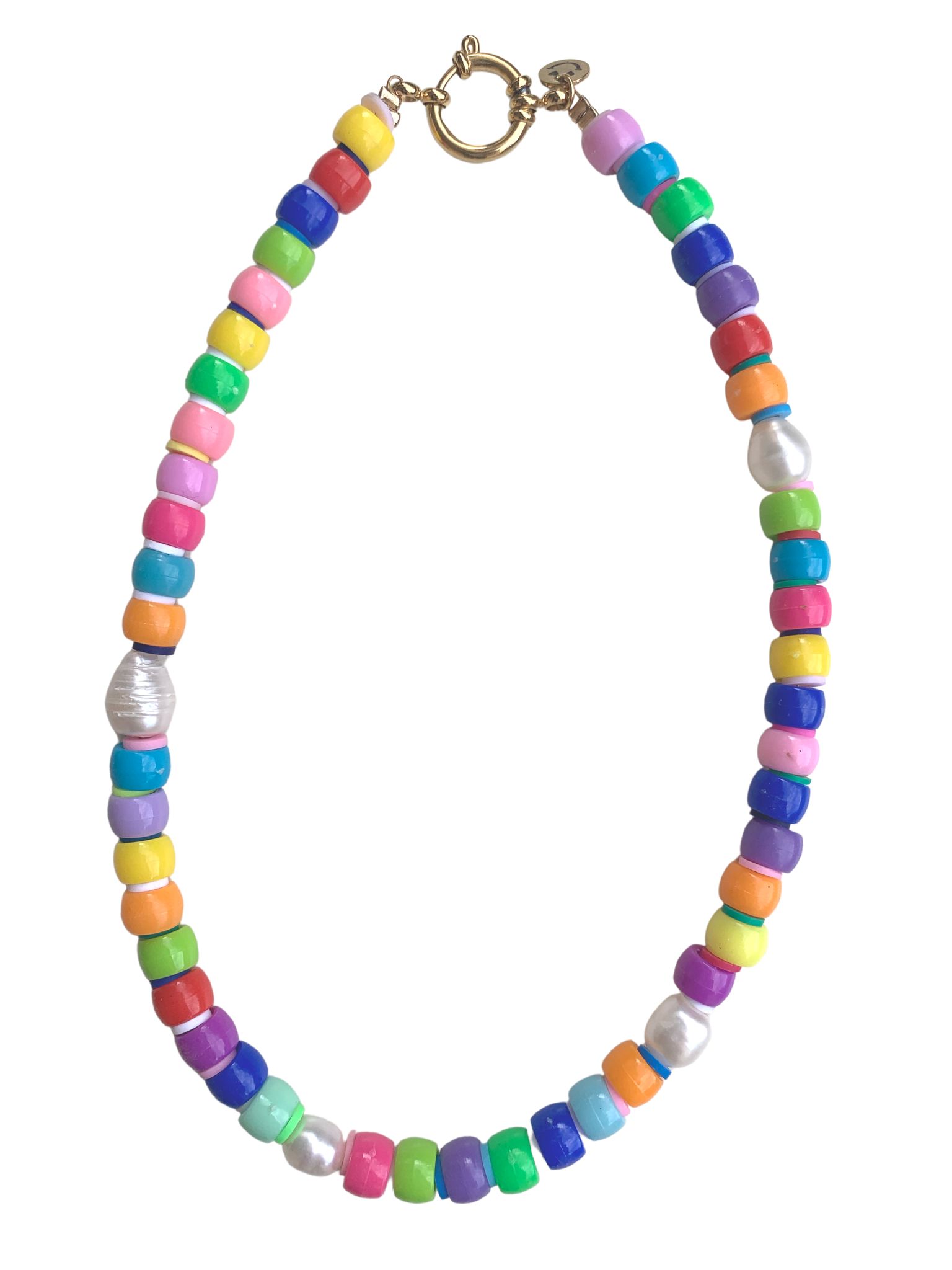 Pony Bead Smile Necklaces Pearls an Pony Beads