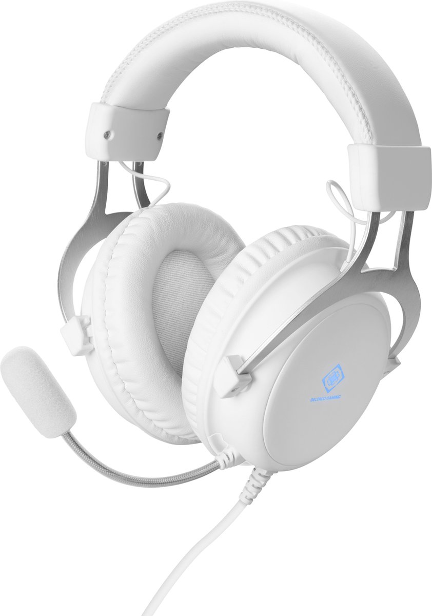 Deltaco Gaming WH85 Gaming Headset White Line Stereo