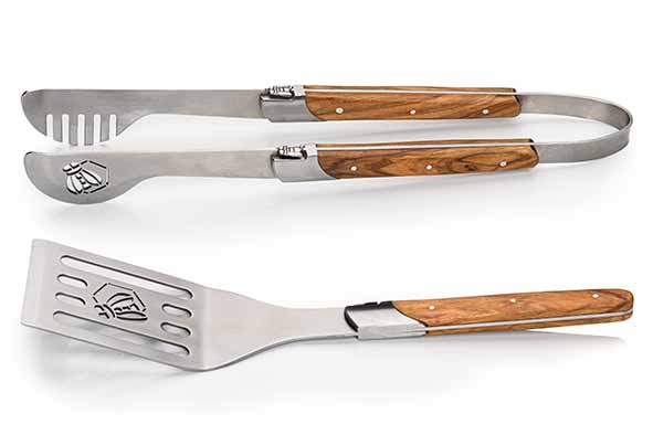 Laguiole Barbecueset Luxury Line 2-delig Olijfhout