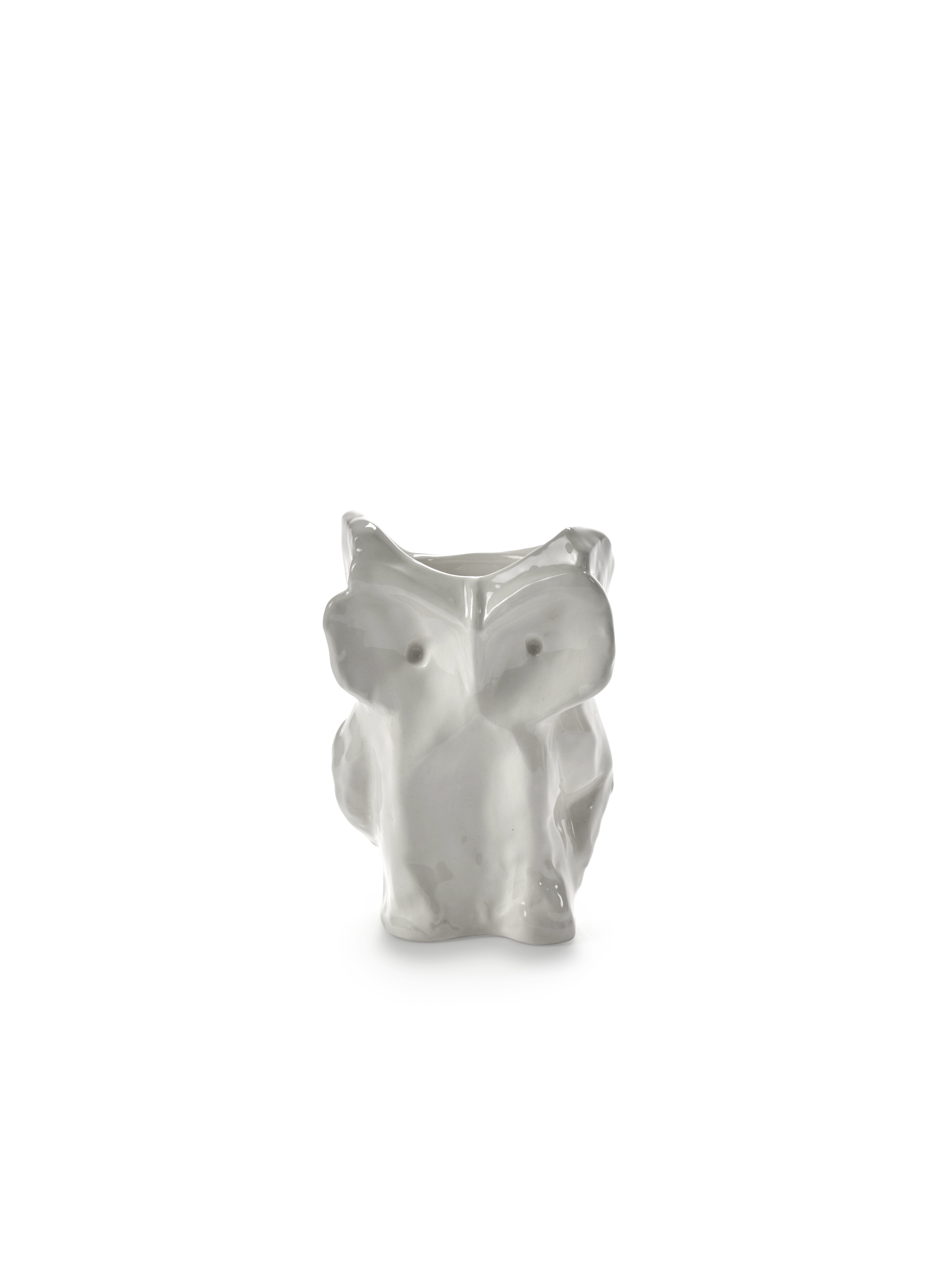Serax Vaas Owl After Midnight White XS 9x8x12 cm - by Marni
