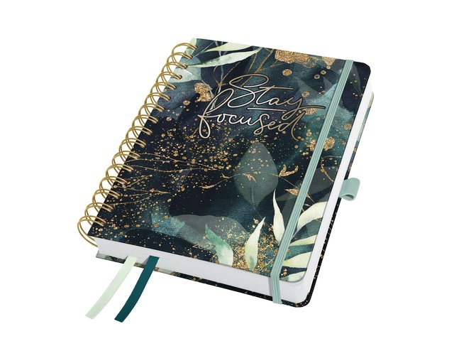 Sigel Agenda 2027 Jolie Inspire A5 1week/2pag Spiraal Glamorous Leaves