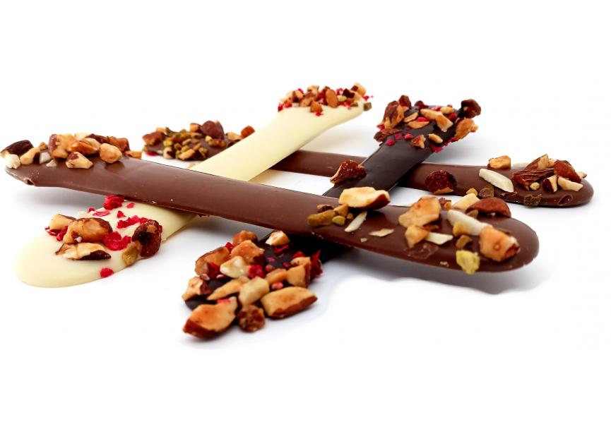 CacaOh! Kattentongen Witte Chocolade Amandelen & Rode Vruchten - 110g