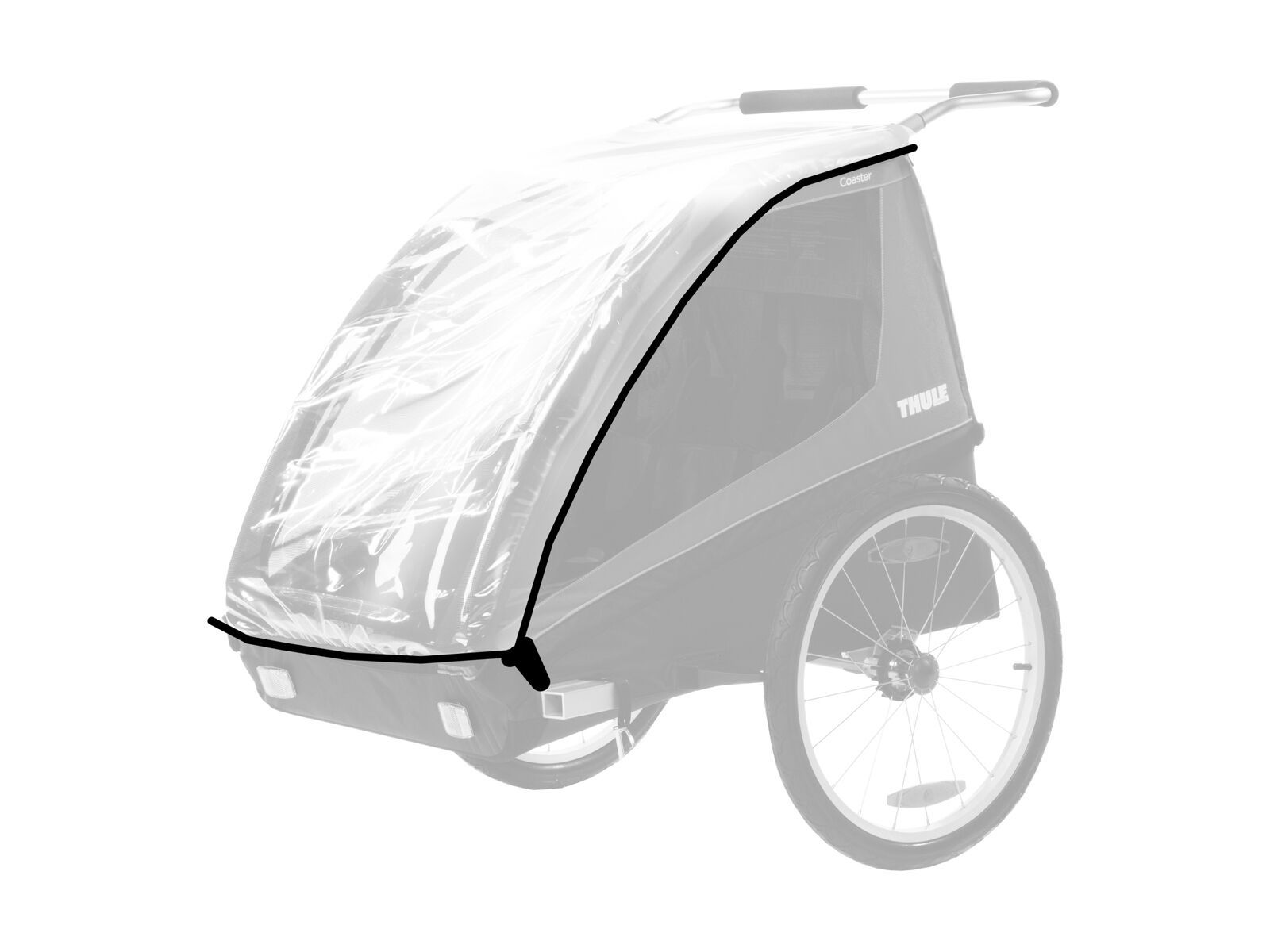 Thule Regenhoes voor fietskar Coaster XT