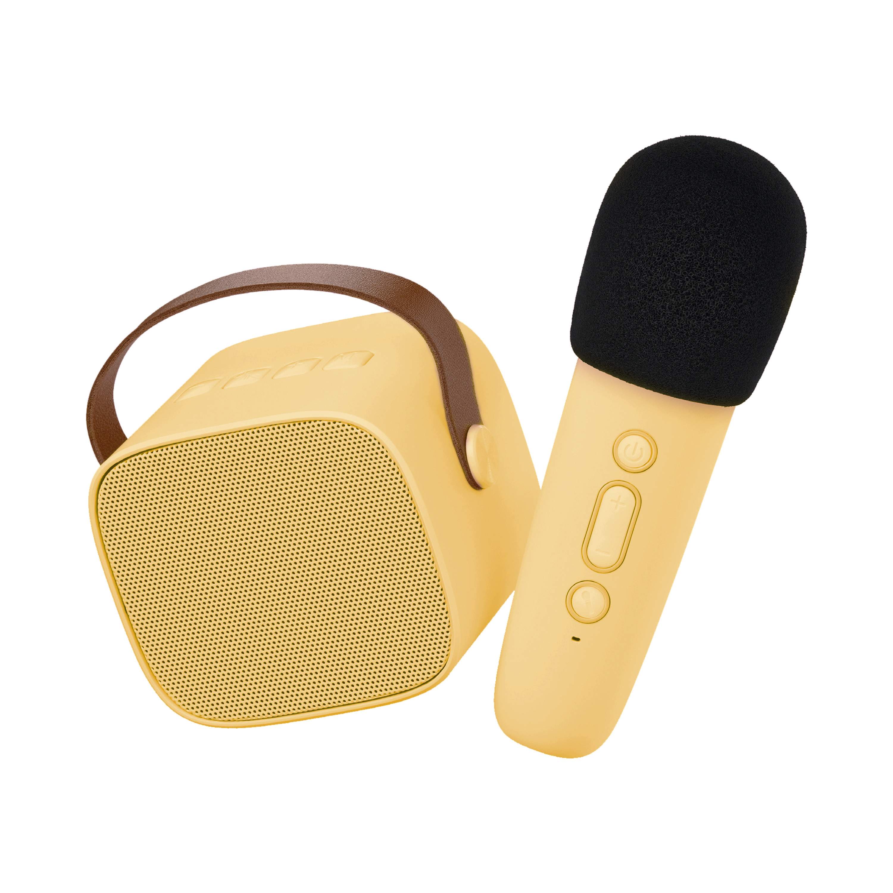 Lalarma Karaoke Set Geel - Bluetooth Speaker met Draadloze Microfoon - max 85dB - tot 5.5u Batterijautonomie