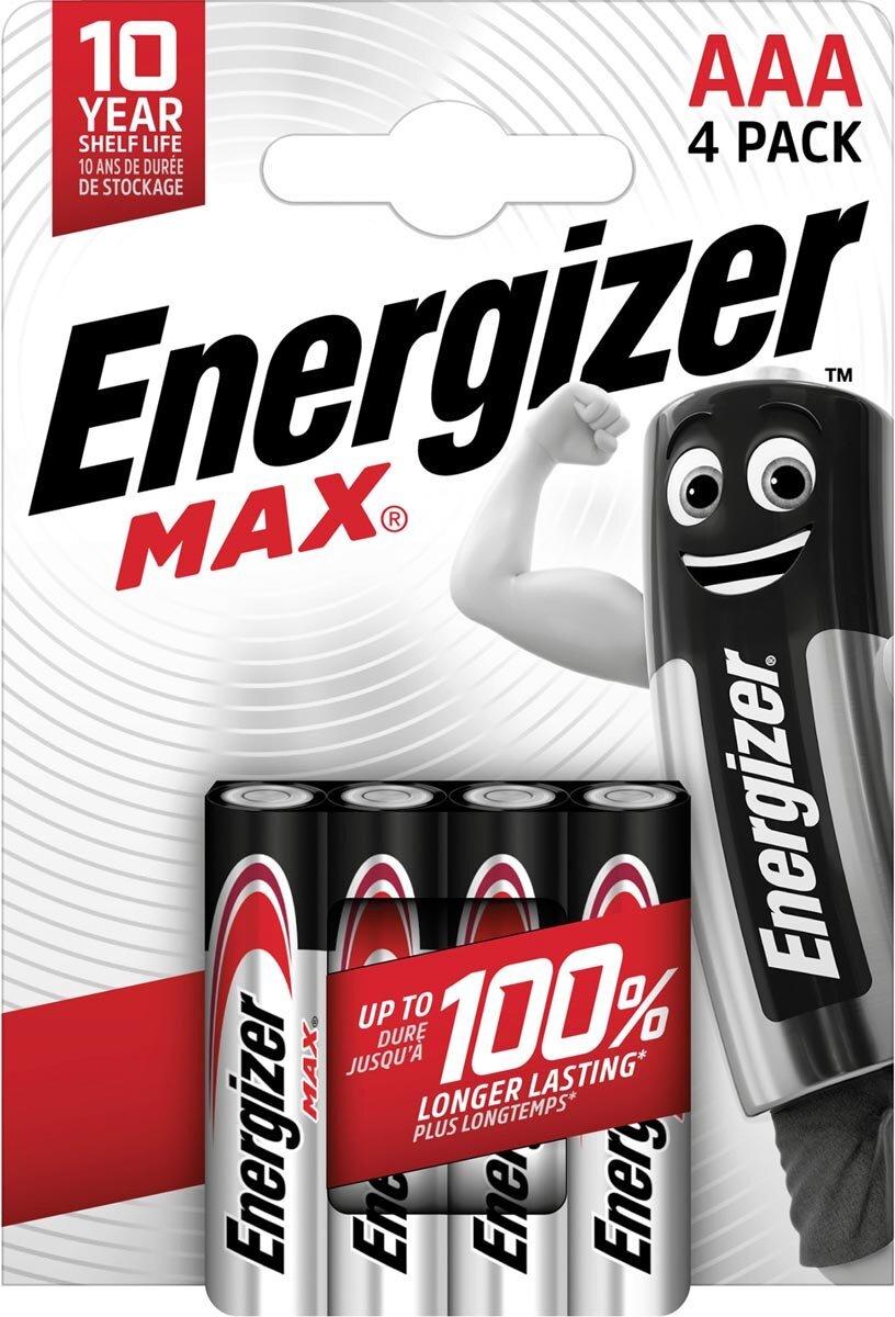 Energizer Max Alkaline Batterij AAA/LR03/E92 - 4 Stuks