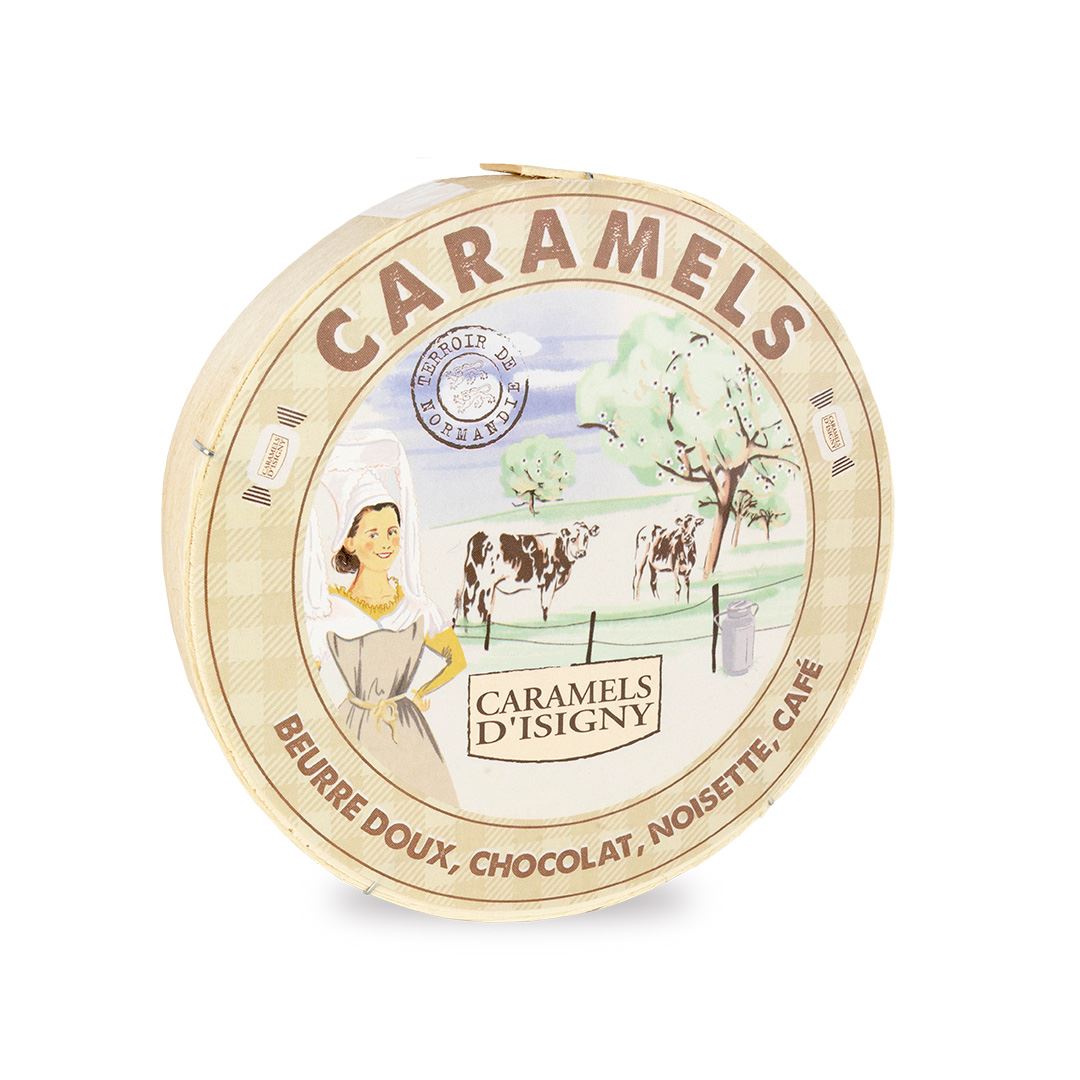 Caramels d'Isigny Caramels Tradition 150g - in Ronde Houten Doos