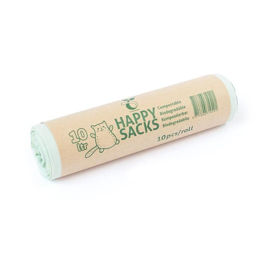 Happy Sacks Afvalzak Bio 43x44 cm - 10 l - 10 stuks - 15 My - Lichtgroen