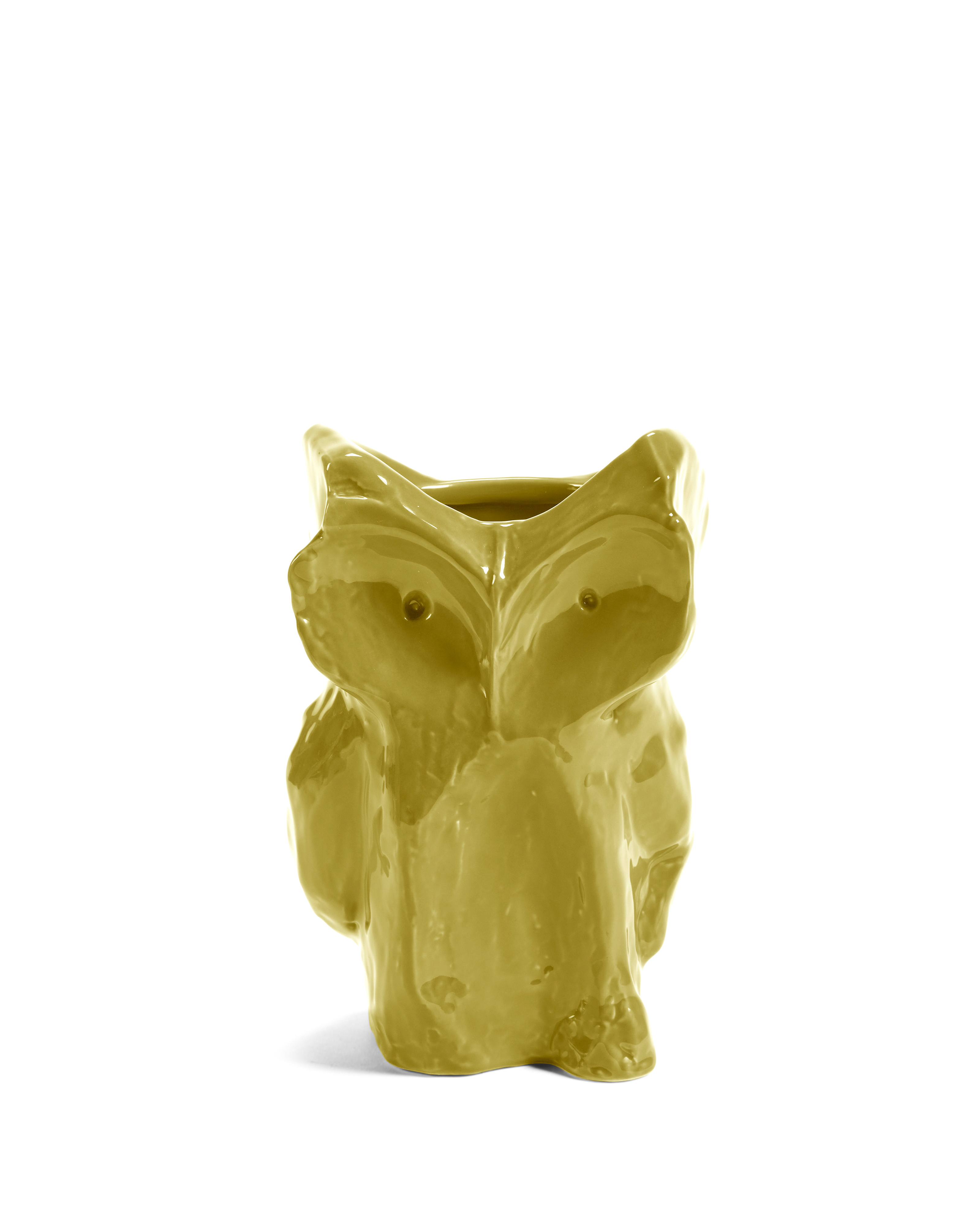 Serax Vaas Owl After Midnight Yellow 16.5x15.5x23 cm - by Marni