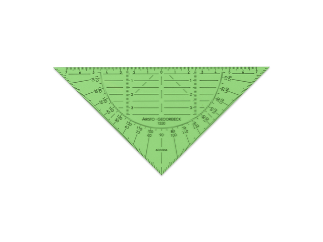 Aristo Geodriekhoek Flexibel Onbreekbaar Groen 14 cm