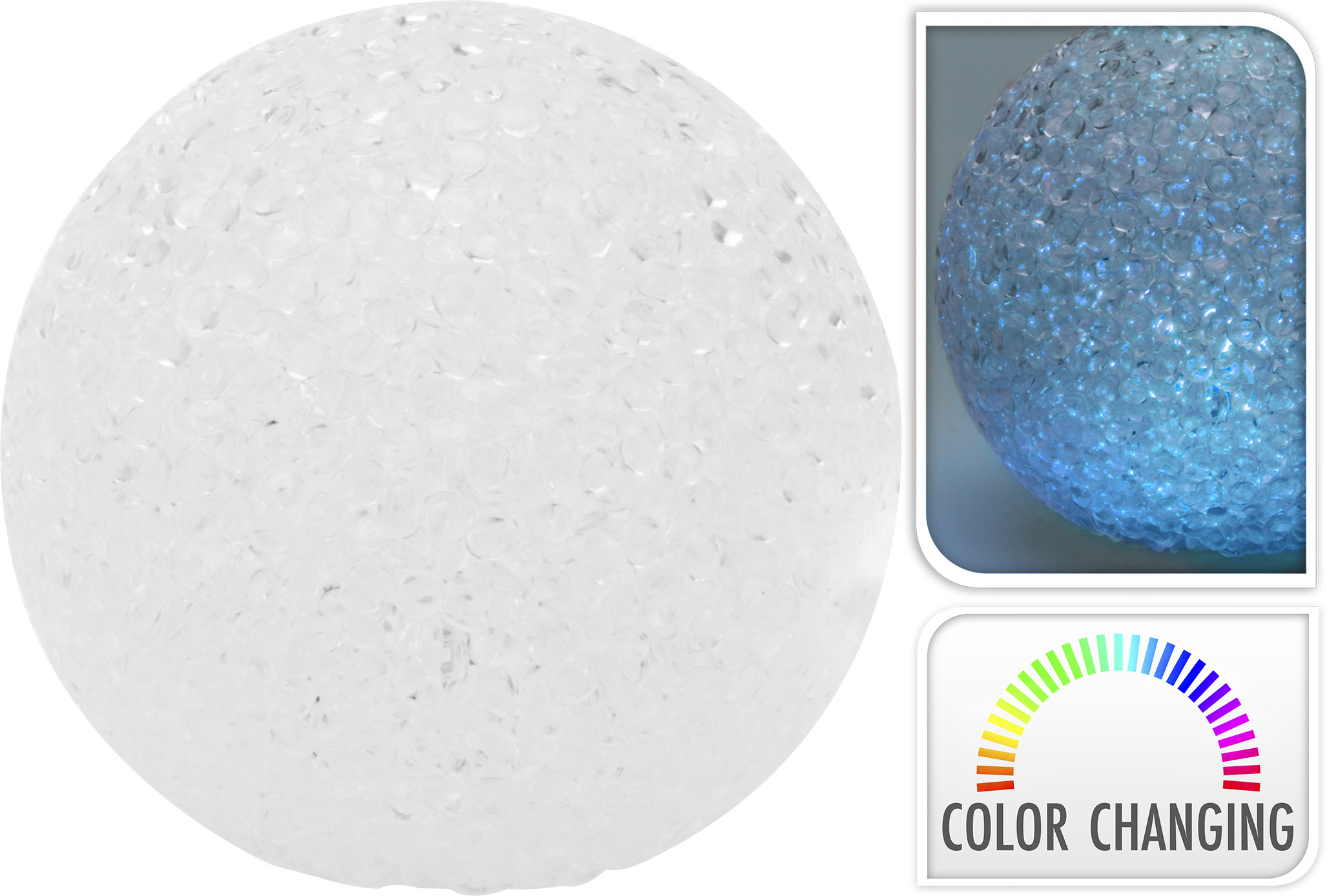 Bal LED Eva 7.5 cm Color Changing CR2032 batterij inbegrepen