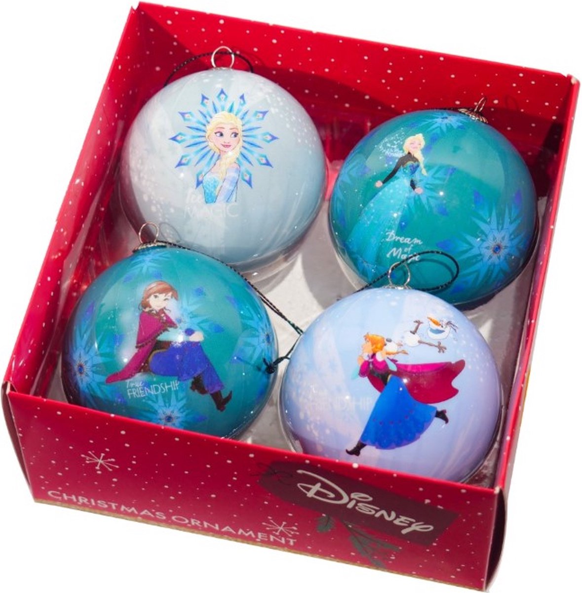 Disney Kerstbal Frozen set 4 stuks