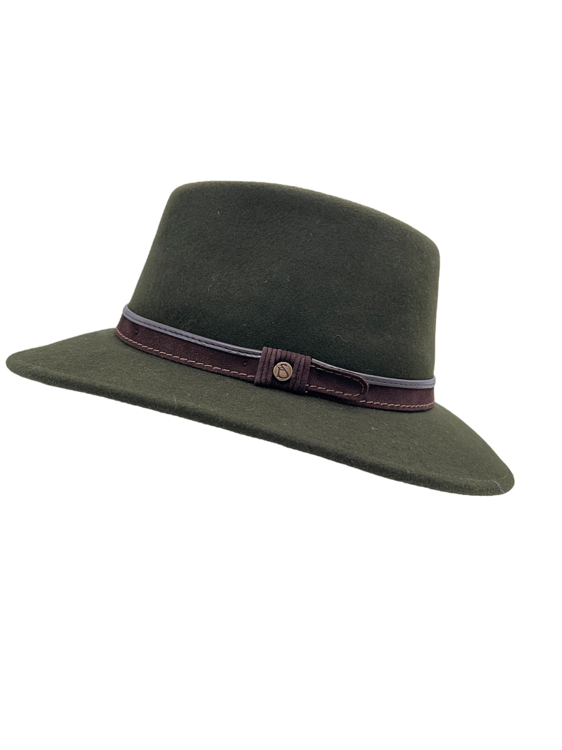 Folks Hoed Heren Vilt Crushable Water Repellent Kaki - maat 57