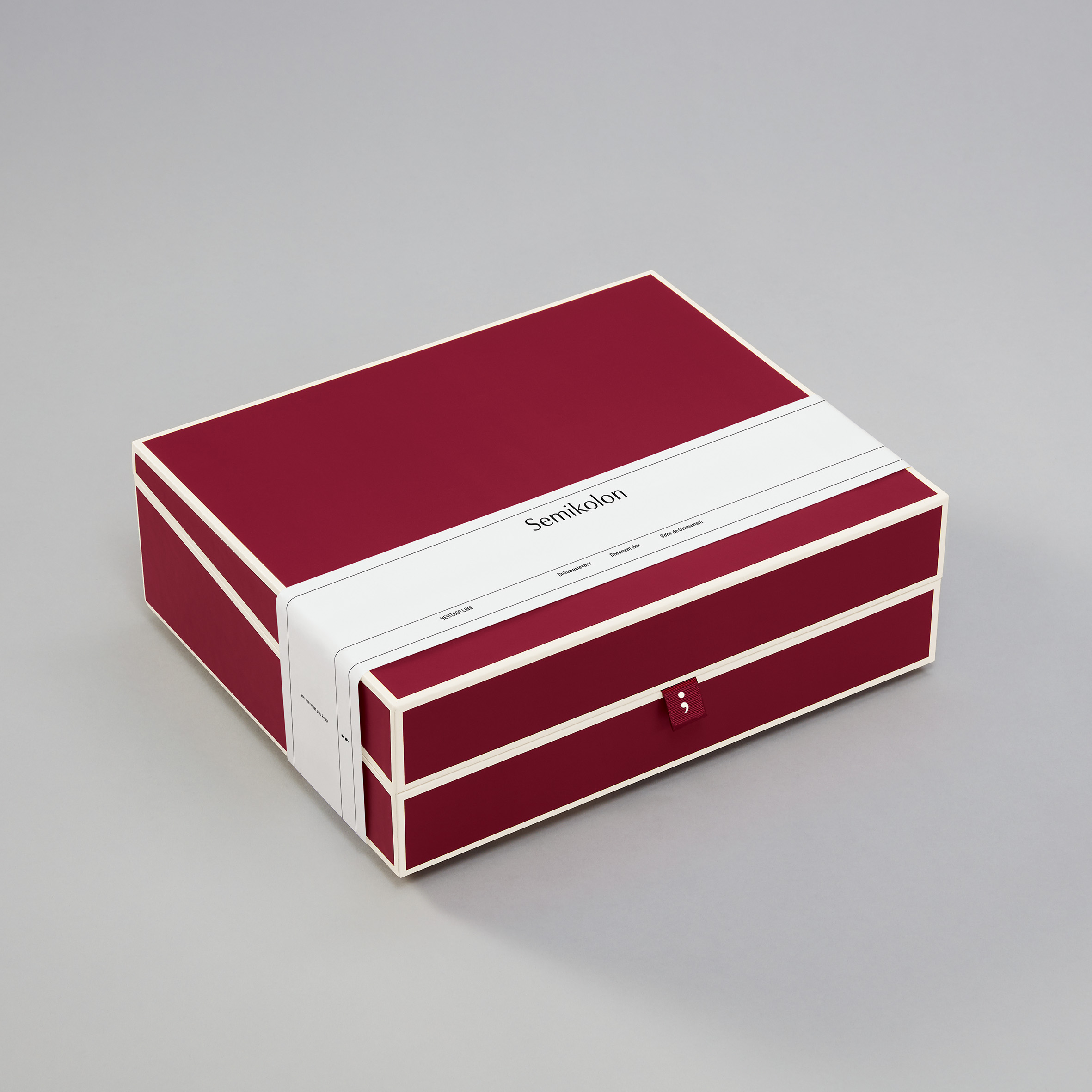 Semikolon Documentenbox Burgundy 31.5x26x10 cm