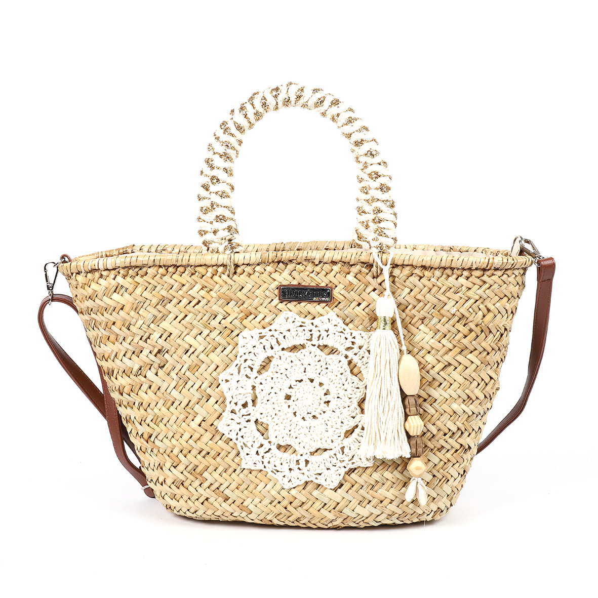 Les Tropeziennes Shopper Bora Naturel 33x19.5x14 cm