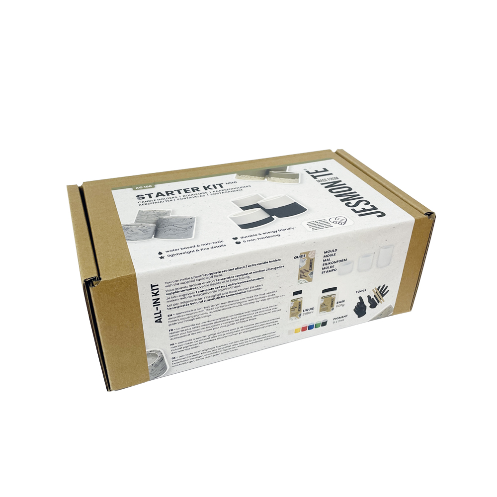Jesmonite Starter Kit AC100 Mini Theelichthouder 3 stuks