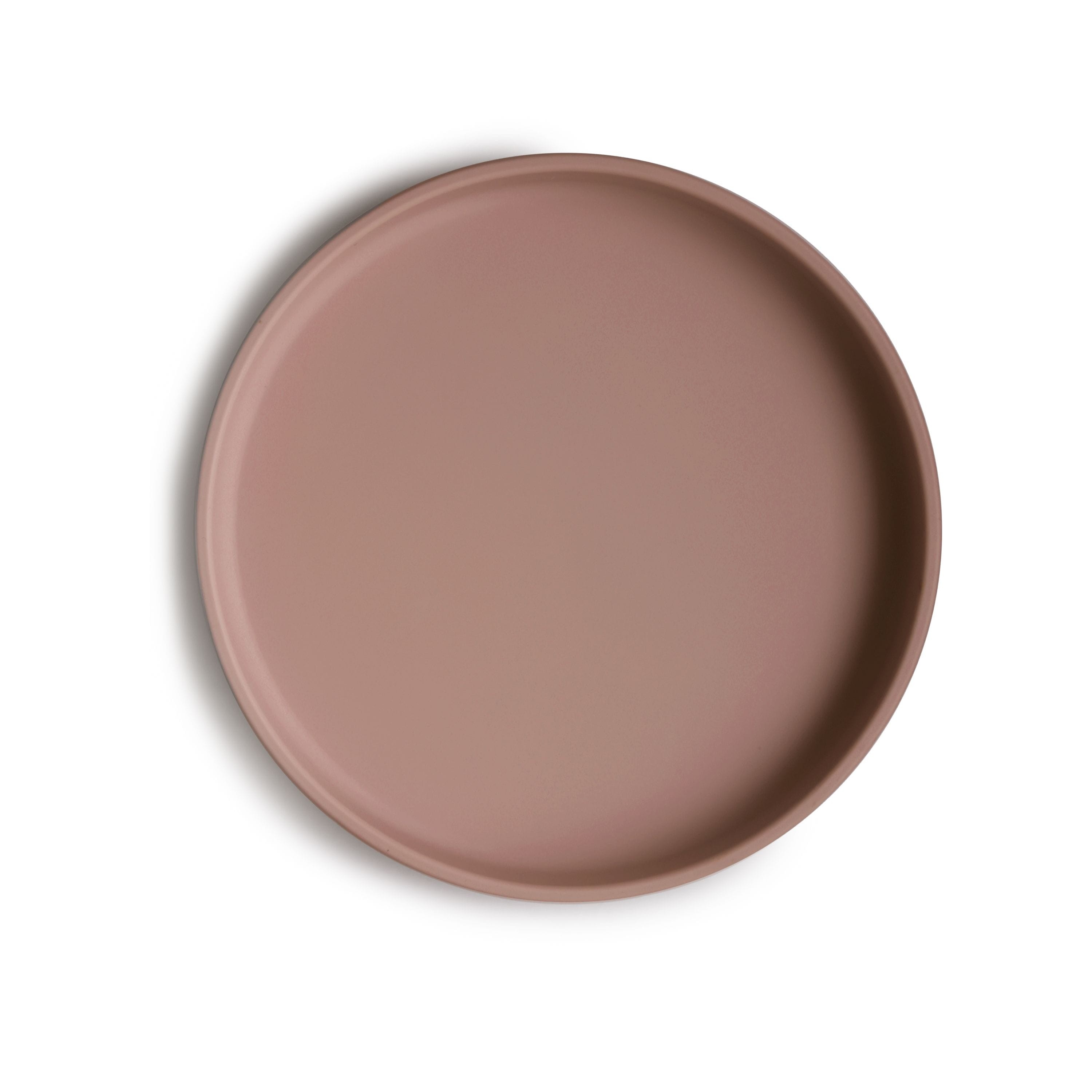Mushie Bord Classic Silicone met Zuignap Cloudy Mauve