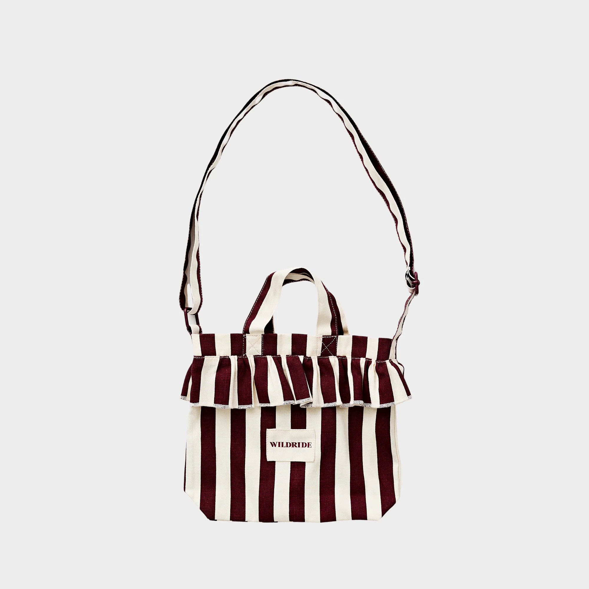 Wildride Tas mini Ruffle Bordeaux Stripe