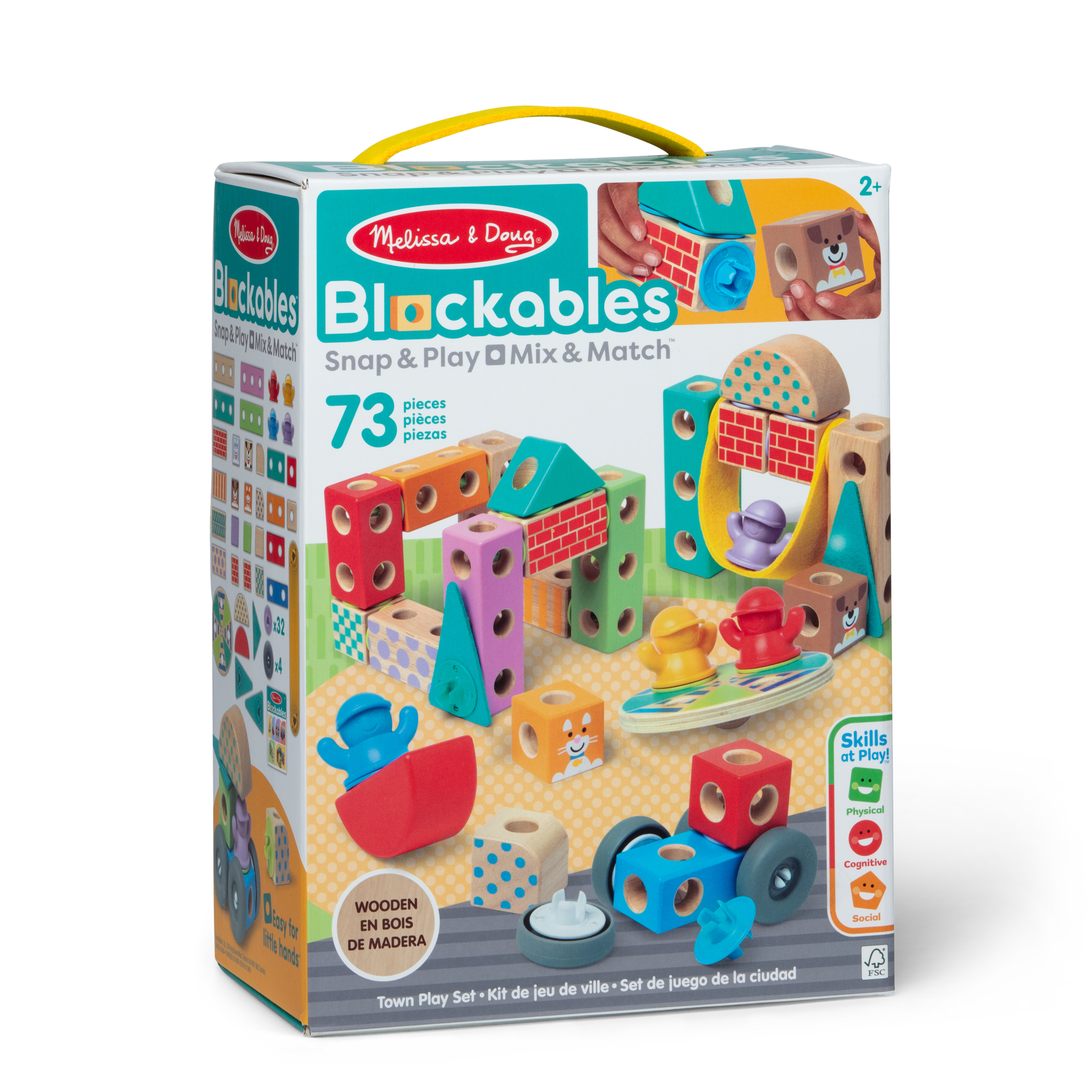Melissa & Doug - Blockables Town Playset Set 56 Delig