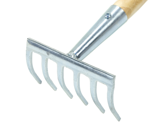 DePypere Tuinhark Verzinkt 6 Tanden met Steel