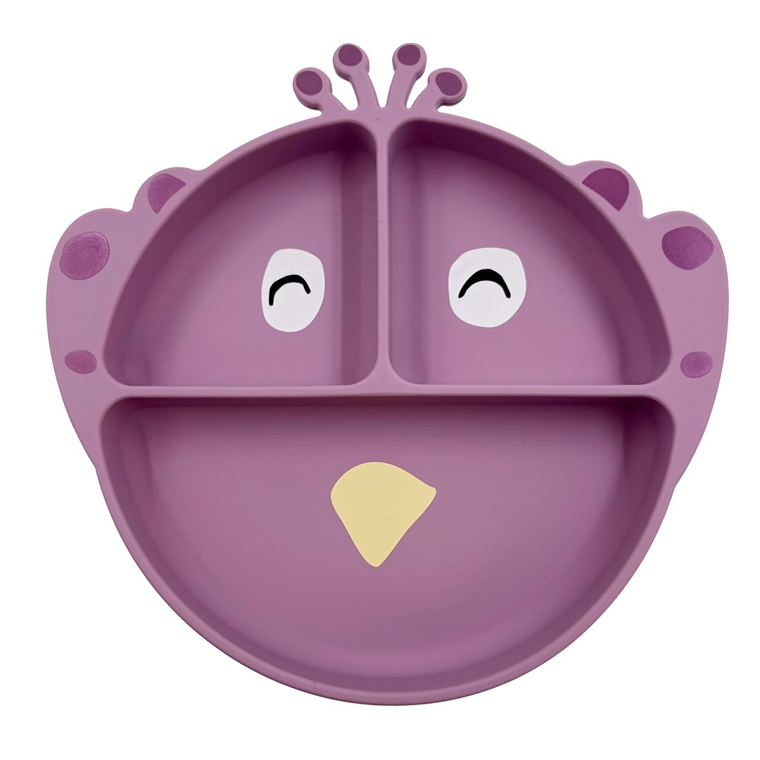 Trixie Bord met Vakjes + Zuignap Silicone Mrs. Peacock 22.5x3x22.5 cm