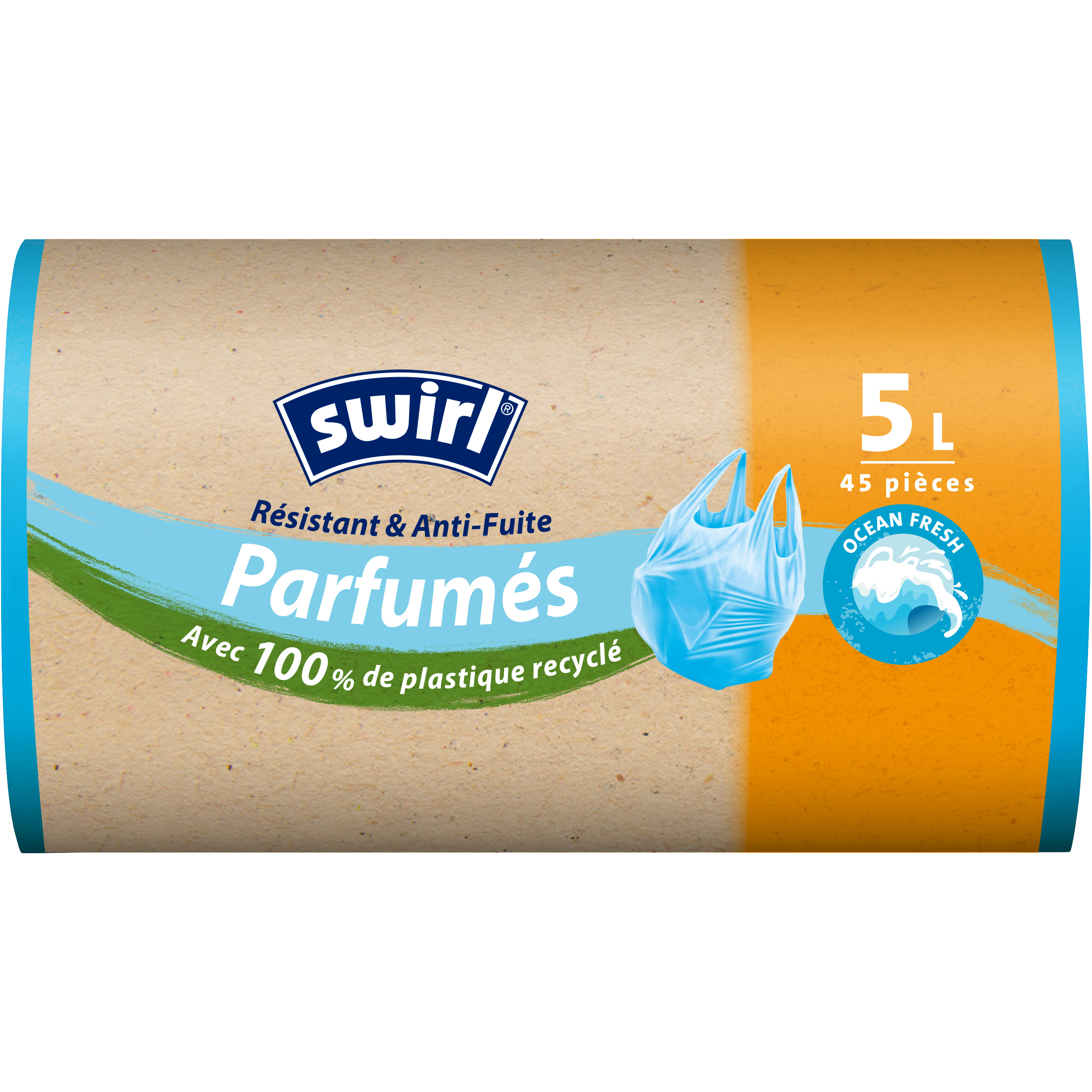 Swirl Pedaalemmerzakken met Handvat 5 l - 45 stuks - Ocean