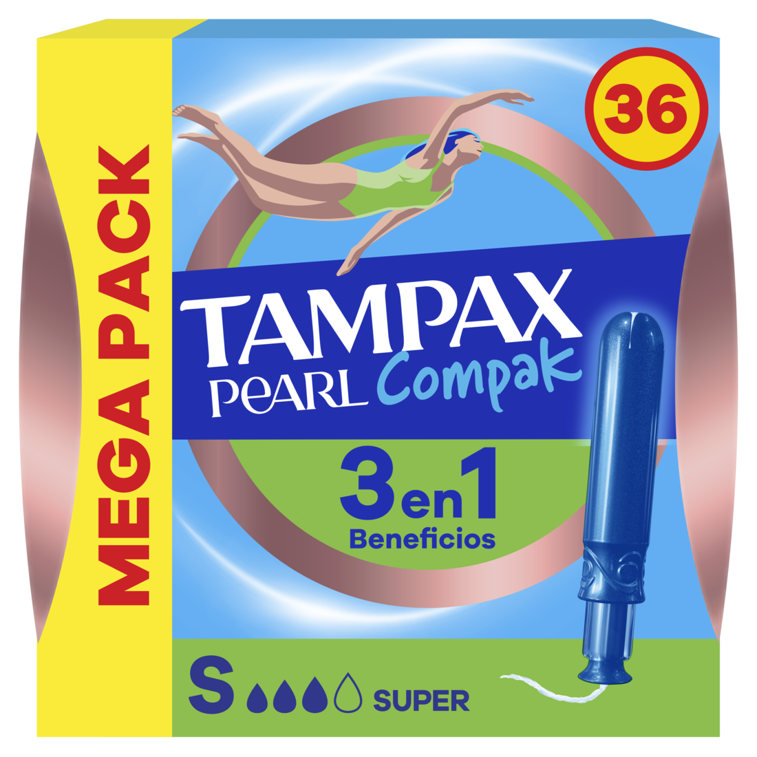 Tampax Tampon Compak Pearl Super 36 stuks
