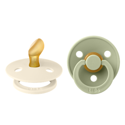Bibs Fopspeen Latex Anatomisch Ivory-Sage 0-6 maand - 2 stuks Bibs Fopspeen Latex Anatomisch Ivory-Sage 0-6 maand - 2 stuks