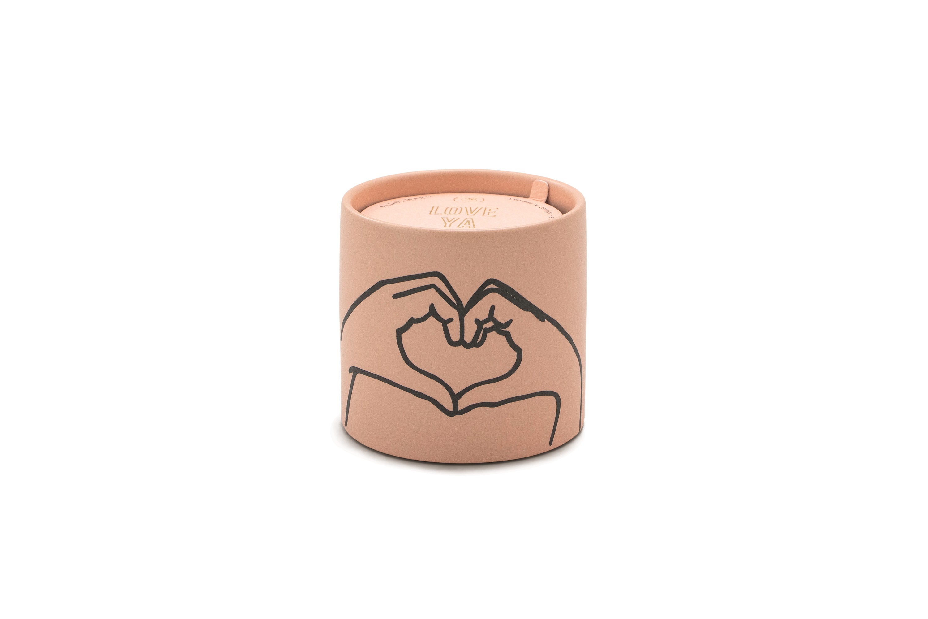 Paddywax Geurkaars Heart 163g - Tobacco & Vanilla - Keramiek - Roze